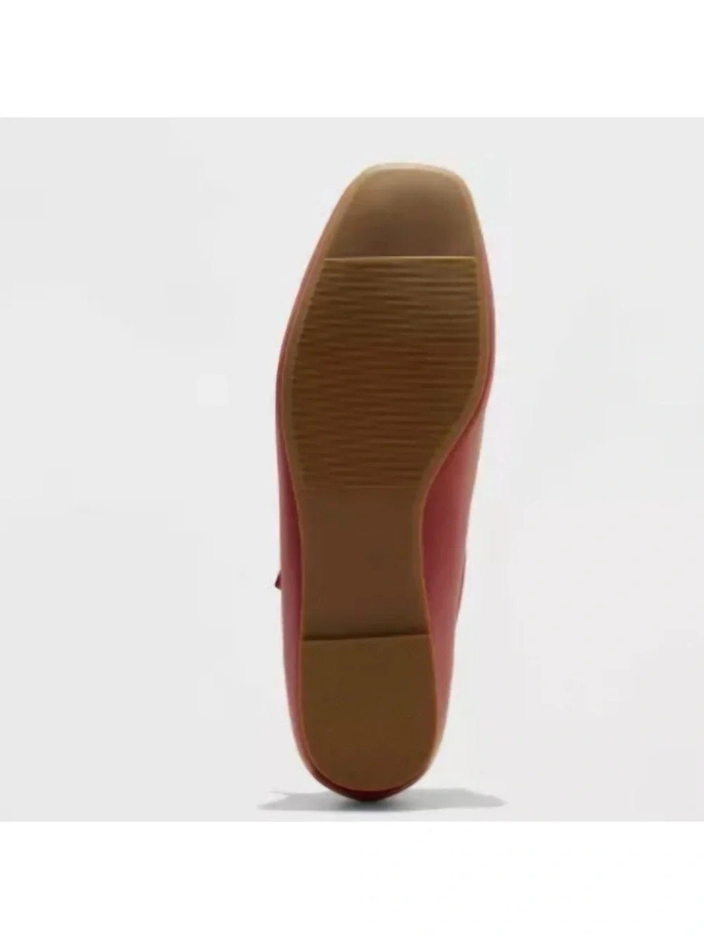 Cherry Red Mary Jane Ballet Flats Square Toe Memory Foam Footbed Like New 7.5 - Picture 7 of 7